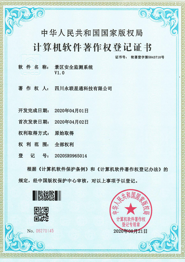 软著 景区安全监测系统